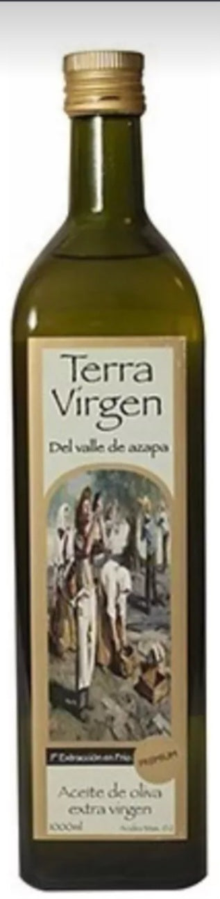 Aceite de Oliva Extravirgen 1 litro, botella vidrio Terra Virgen